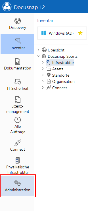 Docusnap Administration Öffnen Docusnap Administration Öffnen