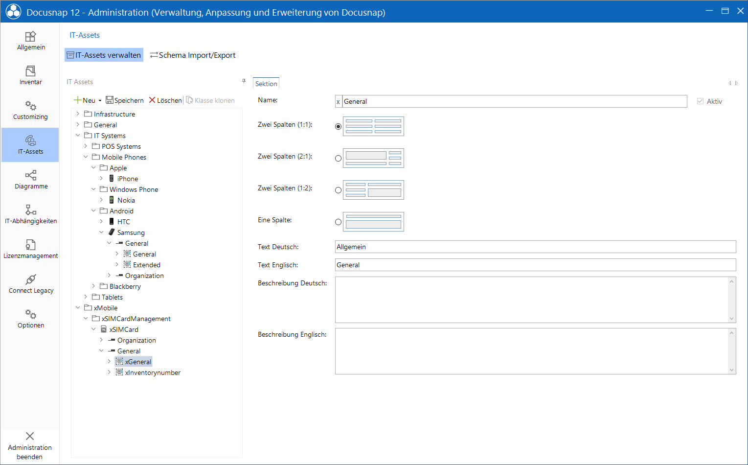 Docusnap Administration Inventar IT Assets Sektion Docusnap Administration Inventar IT Assets Sektion