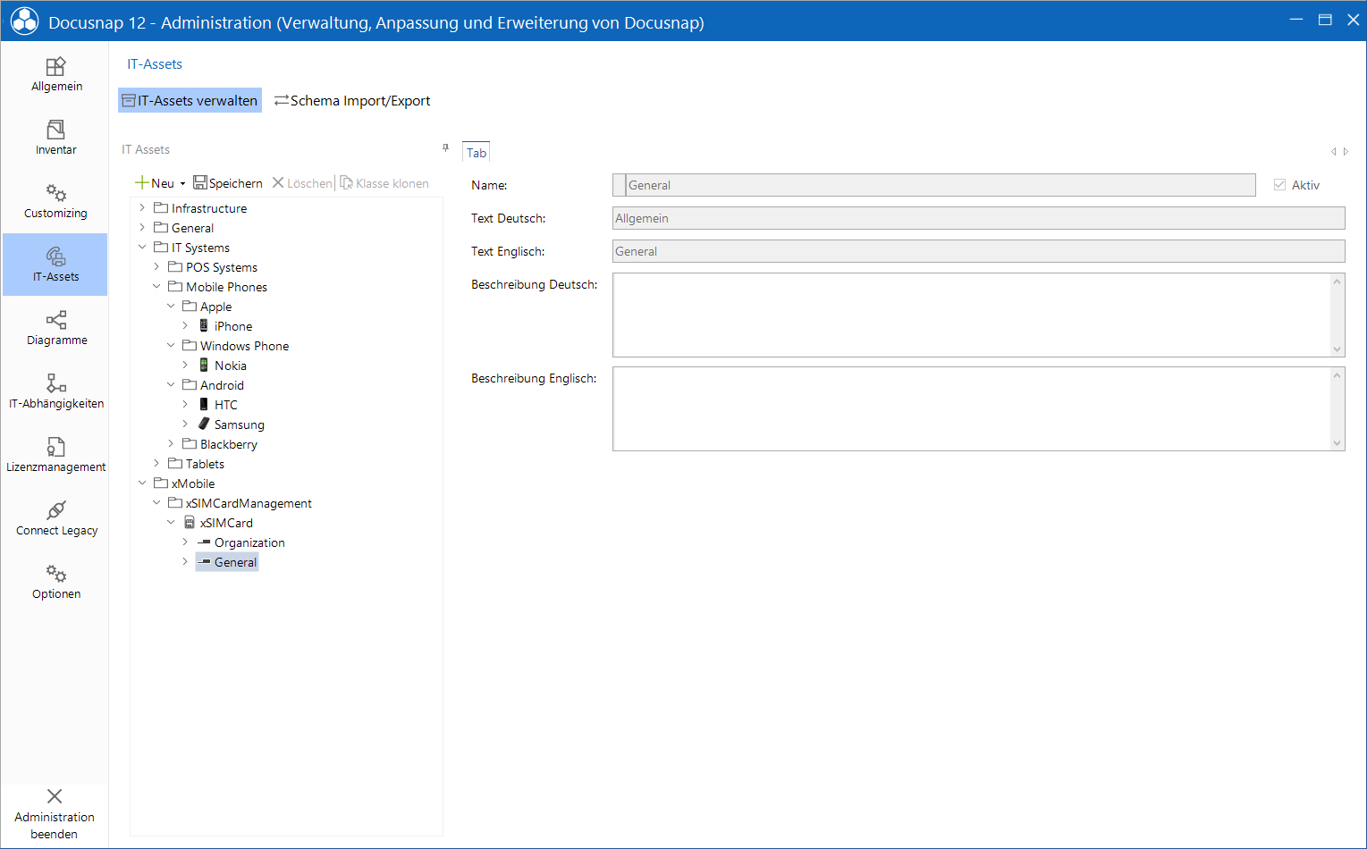 Docusnap Administration Inventar IT Assets Tab Docusnap Administration Inventar IT Assets Tab