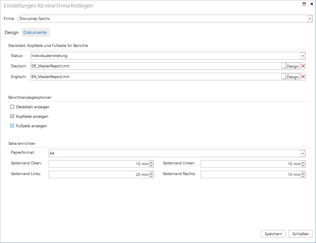 Docusnap Administration Customizing Designs Formatvorlagen Berichte