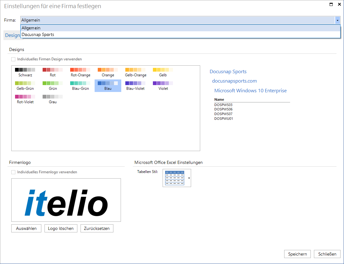 Docusnap Administration Customizing Designs Formatvorlagen