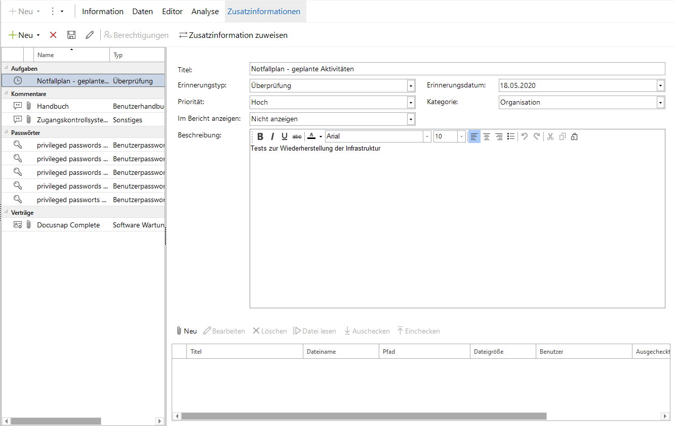 Docusnap Erweiterungen Erinnerungen Docusnap Erweiterungen Erinnerungen