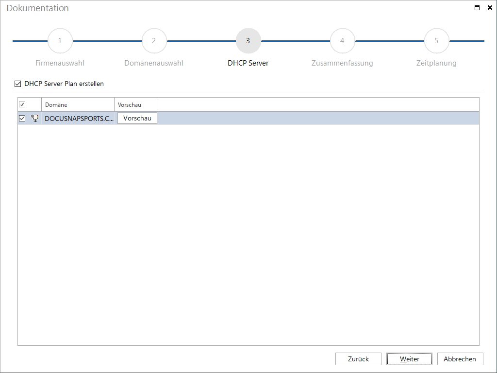 Docusnap Dokumentation DHCP Server Docusnap Dokumentation DHCP Server