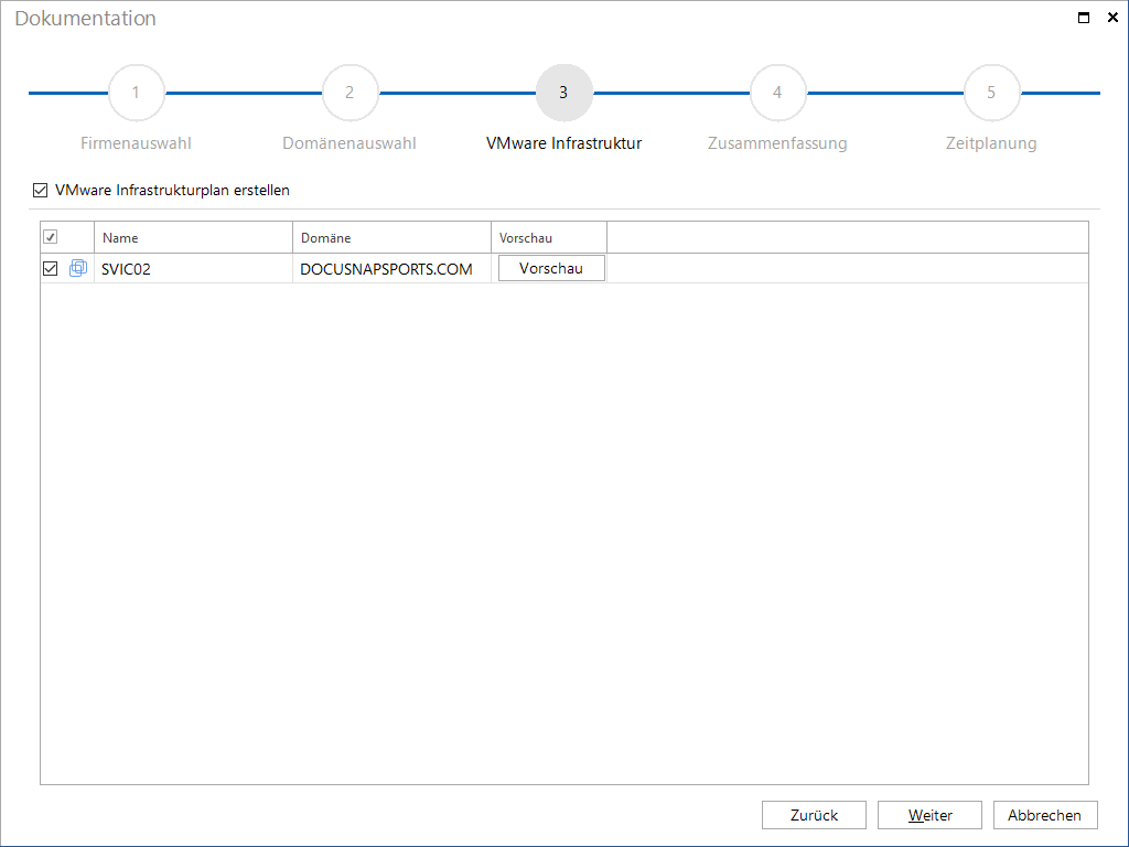 Docusnap Dokumentation VMware Infrastruktur Docusnap Dokumentation VMware Infrastruktur