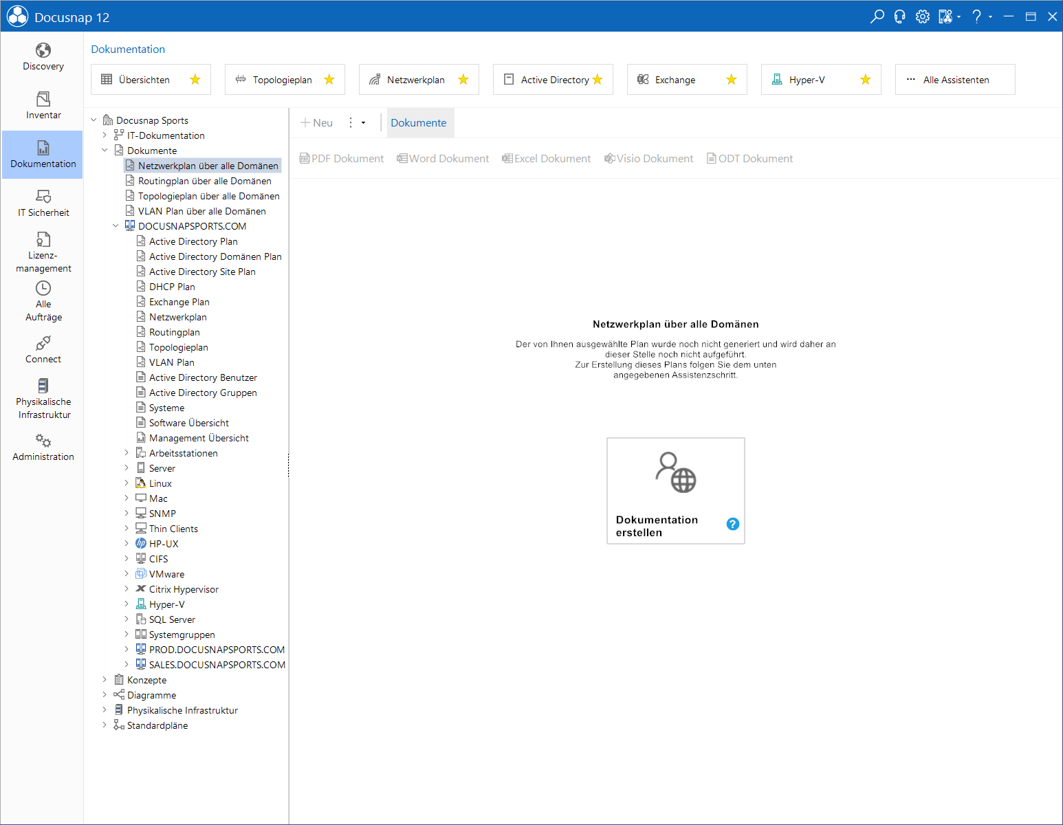 Docusnap IT Dokumentation Nezwerkplan Dashboard Docusnap IT Dokumentation Nezwerkplan Dashboard