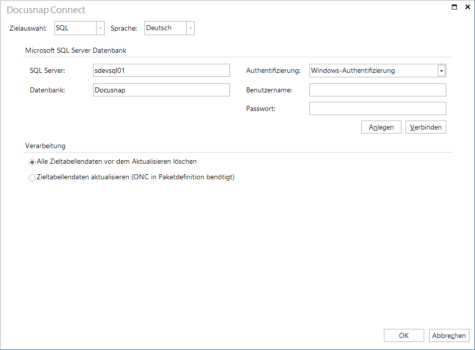Docusnap Connect Paket planen SQL Docusnap Connect Paket planen SQL