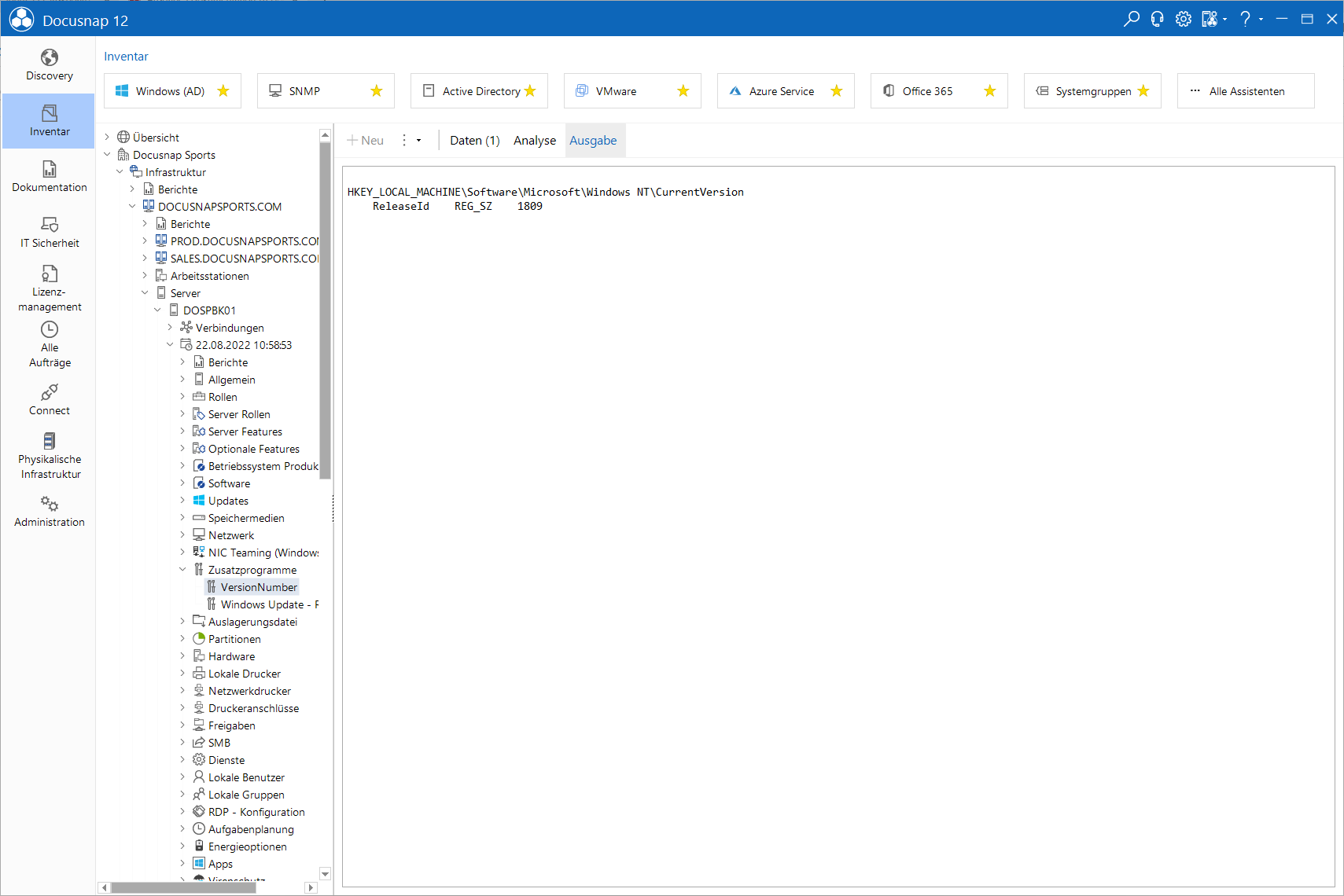 Docusnap Datenexplorer Ausgabe Zusatzprogramme Docusnap Datenexplorer Ausgabe Zusatzprogramme