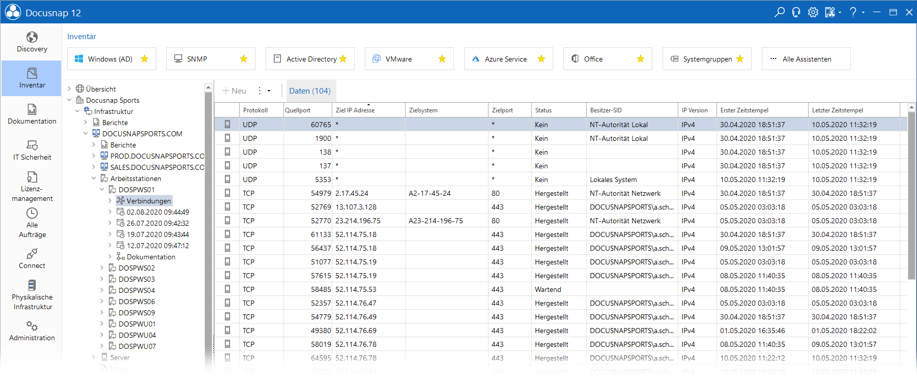 Docusnap Inventarisierung Kommunikationspfade Docusnap Inventarisierung Kommunikationspfade