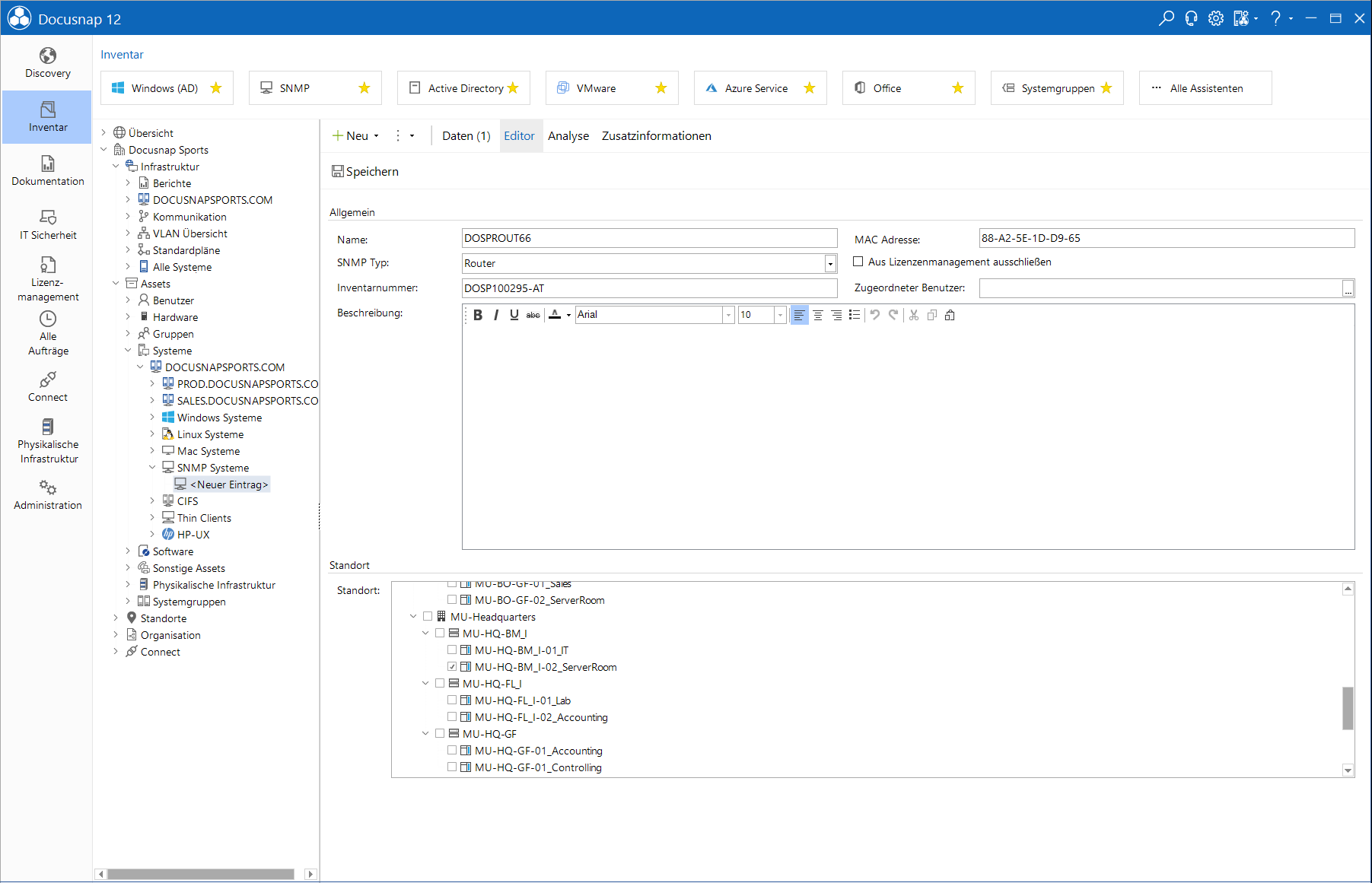 Docusnap Datenexplorer Firewall erstellen Docusnap Datenexplorer Firewall erstellen