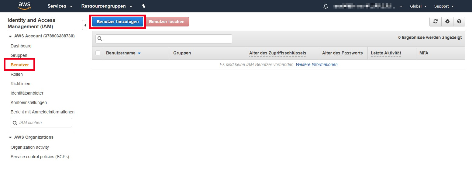 Docusnap AWS Umgebung Benutzer konfigurieren Docusnap AWS Umgebung Benutzer konfigurieren