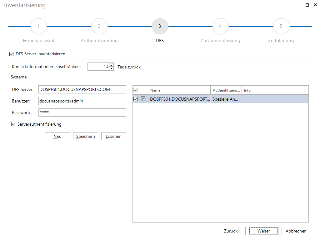 Docusnap Inventarisierung DFS Docusnap Inventarisierung DFS