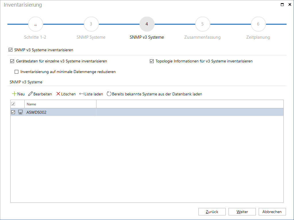 Docusnap Inventarisierung SNMP V3 Systeme Docusnap Inventarisierung SNMP V3 Systeme