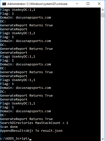Docusnap Skript ADDS Command Line Execute Docusnap Skript ADDS Command Line Execute
