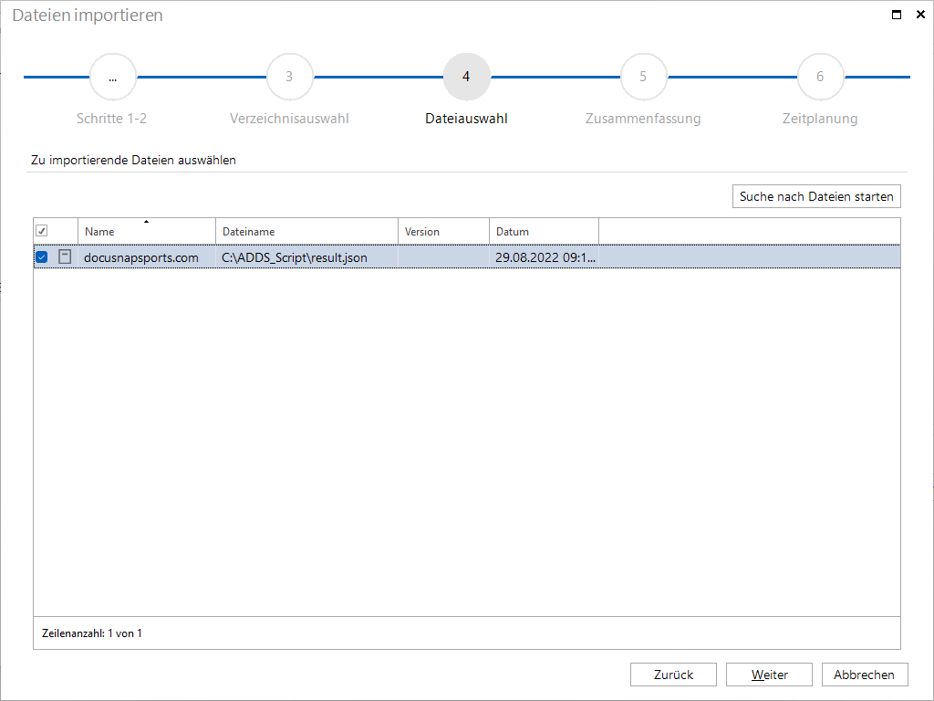 Docusnap Skript ADDS Import Docusnap Skript ADDS Import