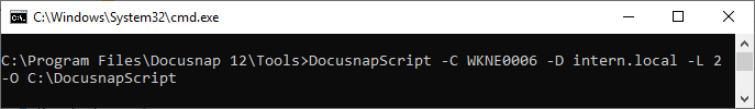 Docusnap Skript Windows Commandline Parameter C-D Docusnap Skript Windows Commandline Parameter C-D