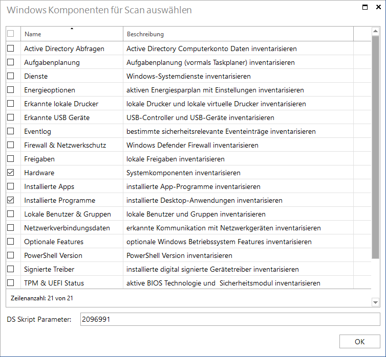 Docusnap Skript Windows Komponenten Docusnap Skript Windows Komponenten