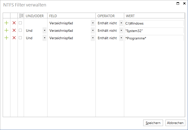 Docusnap Verwaltung Inventarisierung NTF Filter Docusnap Verwaltung Inventarisierung NTF Filter
