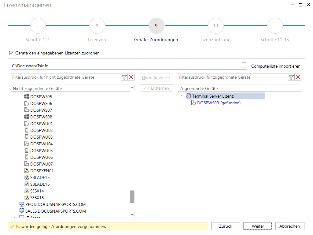 Docusnap Lizenzmanagement Computerliste Docusnap Lizenzmanagement Computerliste