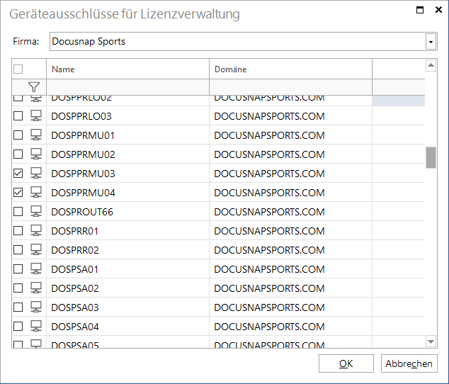 Docusnap-Lizenzmanagement-Systemeausschließen Docusnap-Lizenzmanagement-Systemeausschließen