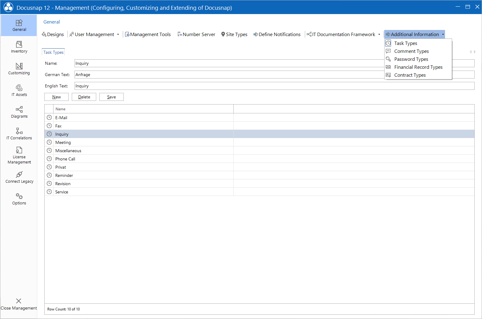 Docusnap Management General Extension Type Docusnap Management General Extension Type