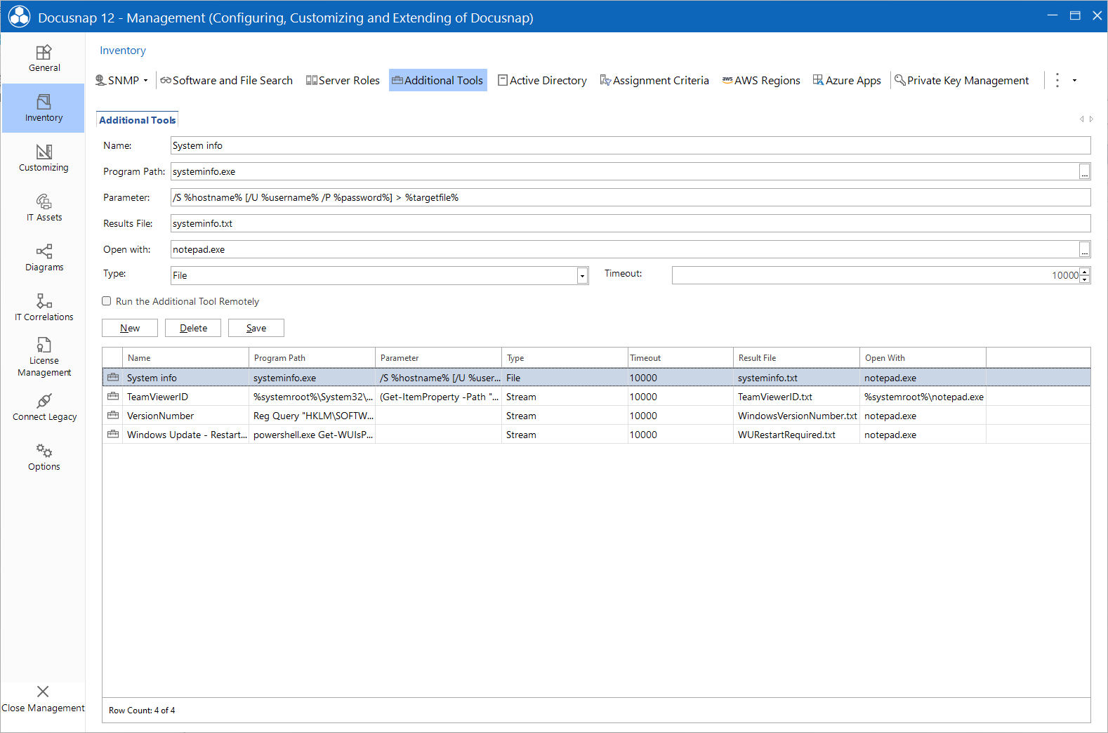Docusnap Management Inventory Additional Tools Docusnap Management Inventory Additional Tools