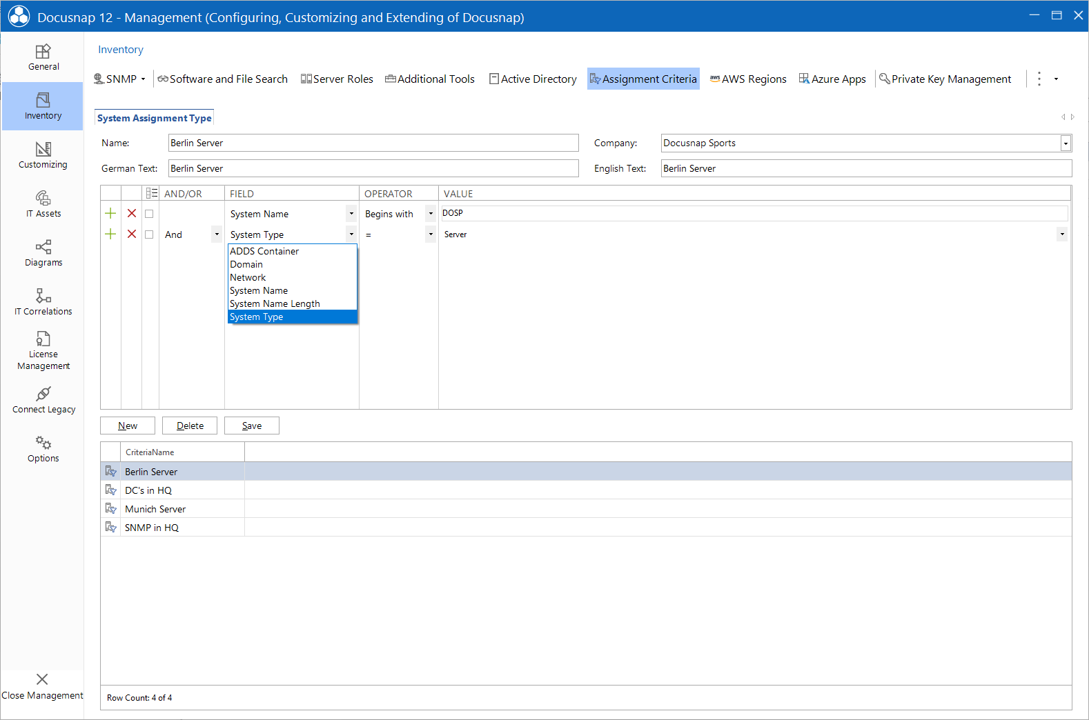 Docusnap Management Assignment Criteria Docusnap Management Assignment Criteria