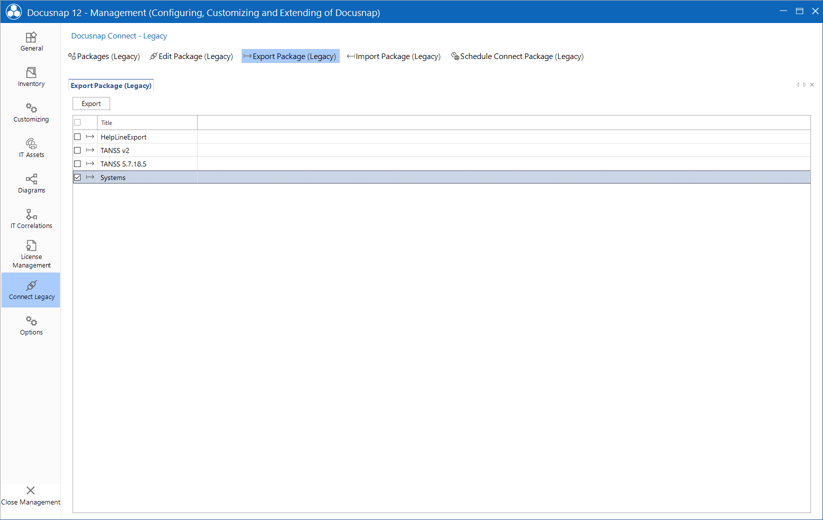 Docusnap-Connect-Package-Export Docusnap-Connect-Package-Export