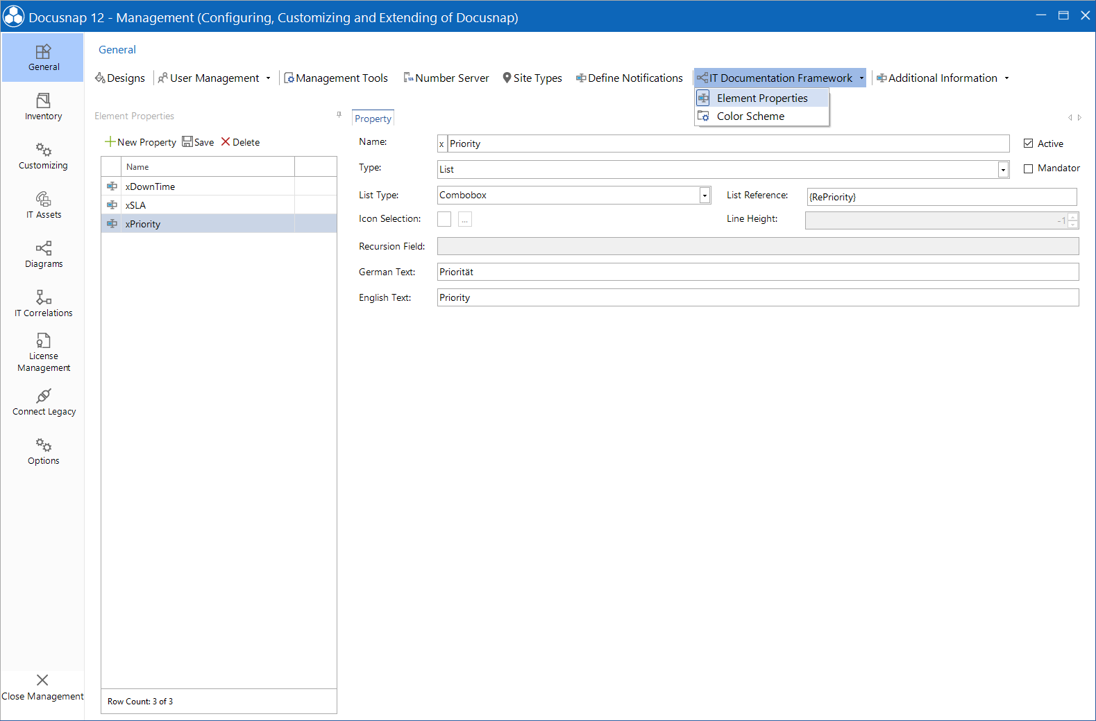 Docusnap Management Element Properties Docusnap Management Element Properties
