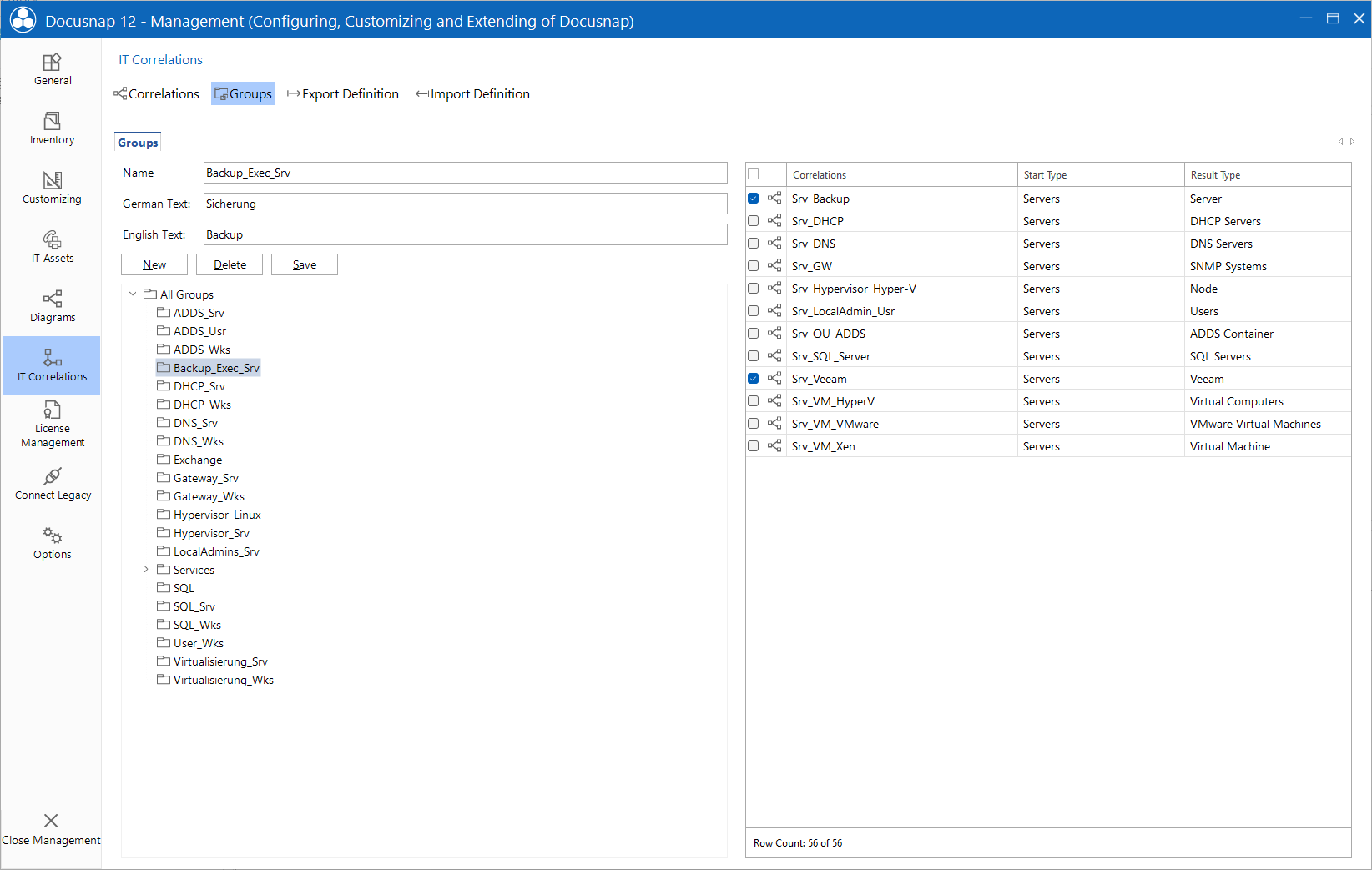Docusnap Management Correlations Groups Docusnap Management Correlations Groups