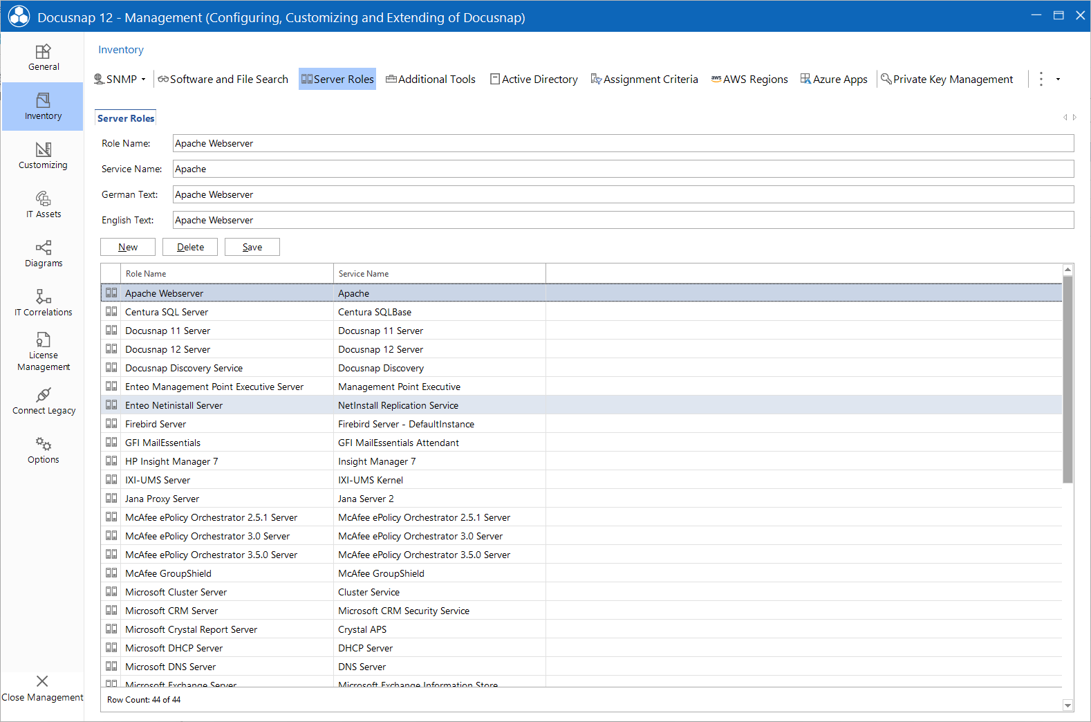 Docusnap Management Inventory Server Roles Docusnap Management Inventory Server Roles