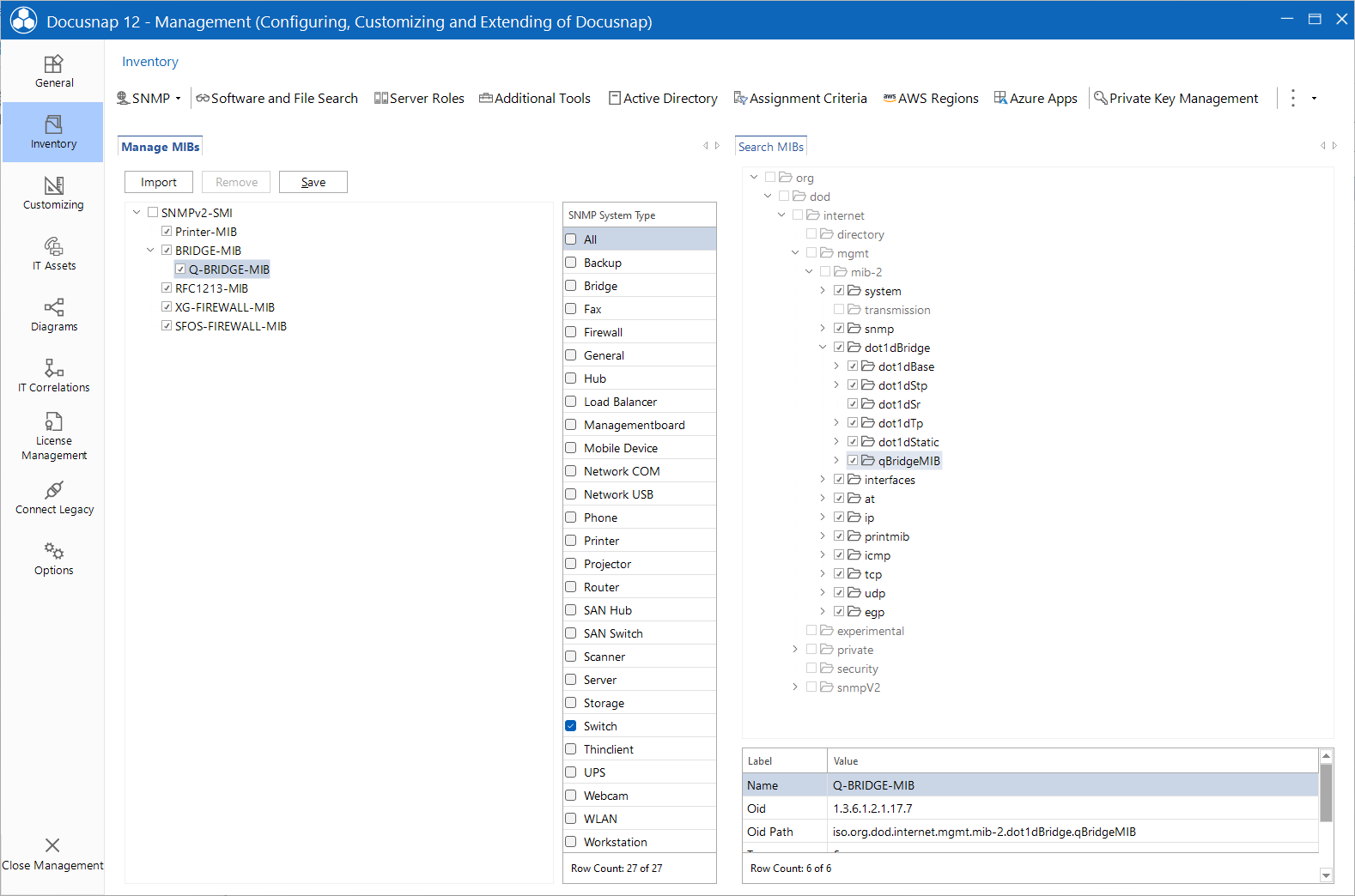 Docusnap Management Inventory SNMP MIBs Docusnap Management Inventory SNMP MIBs