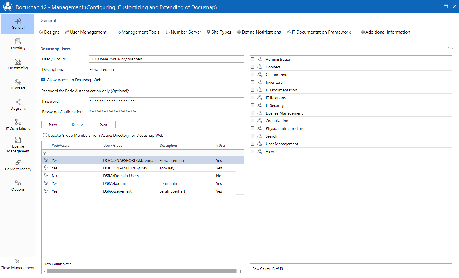Docusnap Management General Docusnap Users Docusnap Management General Docusnap Users