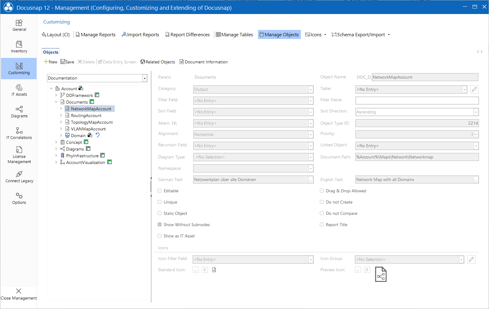 Docusnap Tools manage metaobjects Output Docusnap Tools manage metaobjects Output