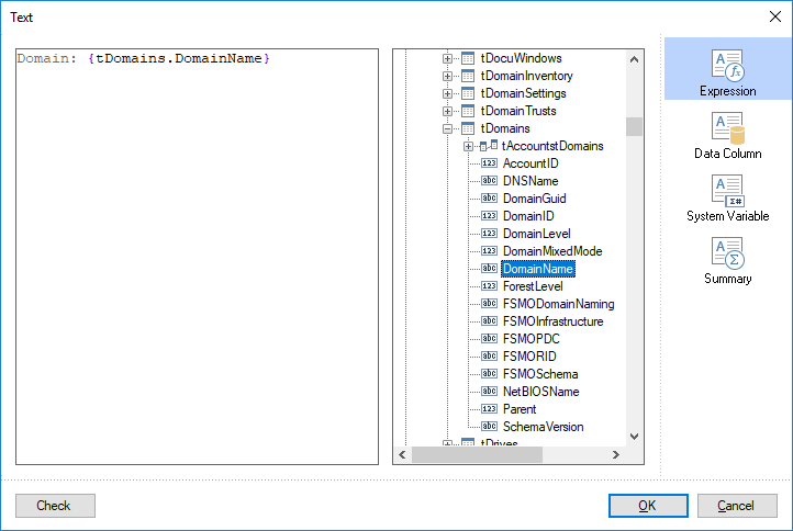 Docusnap-Report-Designer-Text-Editor-Expression-Relations Docusnap-Report-Designer-Text-Editor-Expression-Relations
