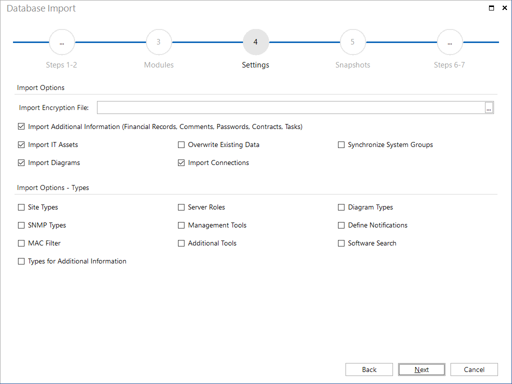 Docusnap-Database-Import-Settings Docusnap-Database-Import-Settings