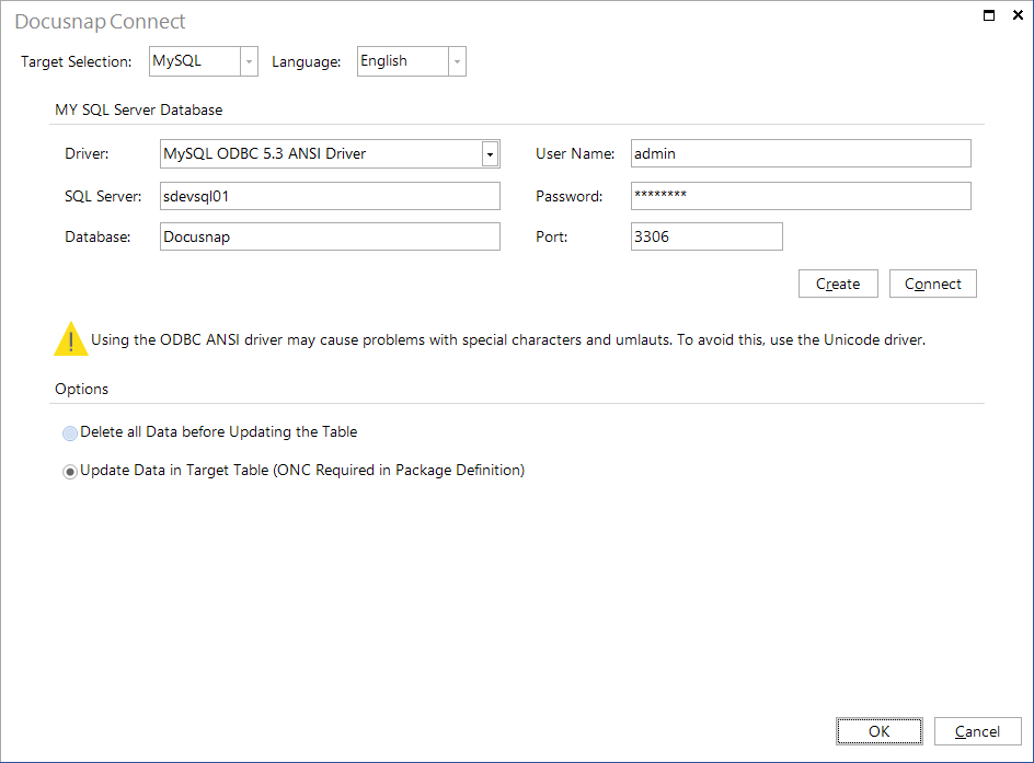 Docusnap Connect Schedule Package MySQL