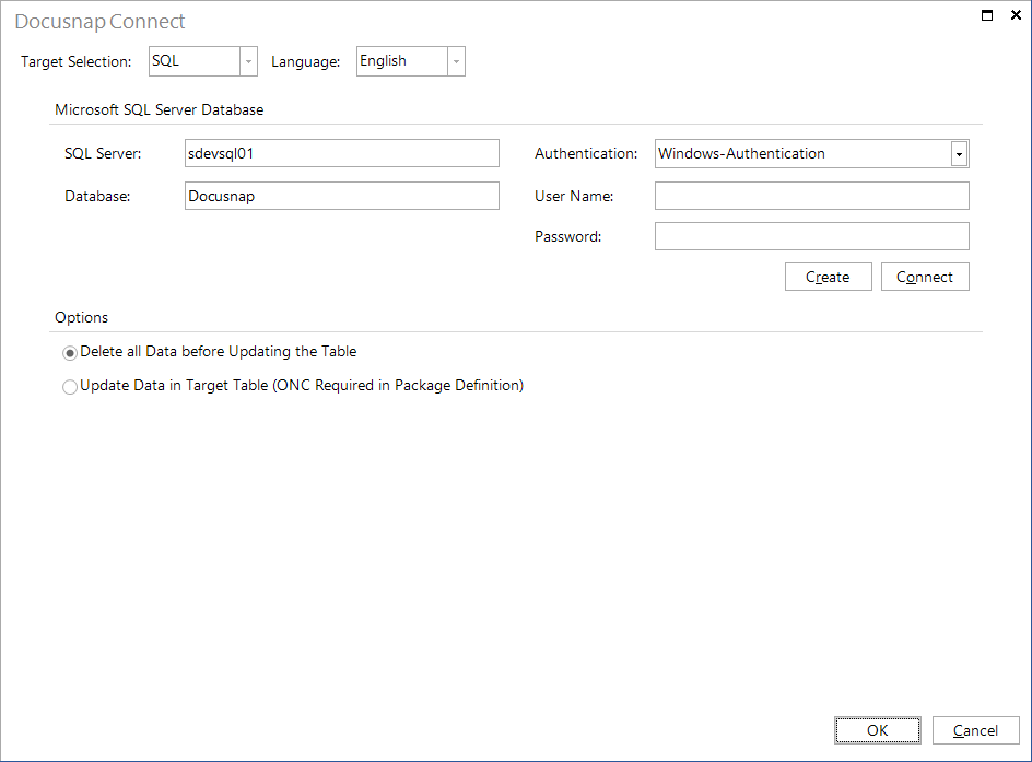 Docusnap Connect Schedule Package SQL