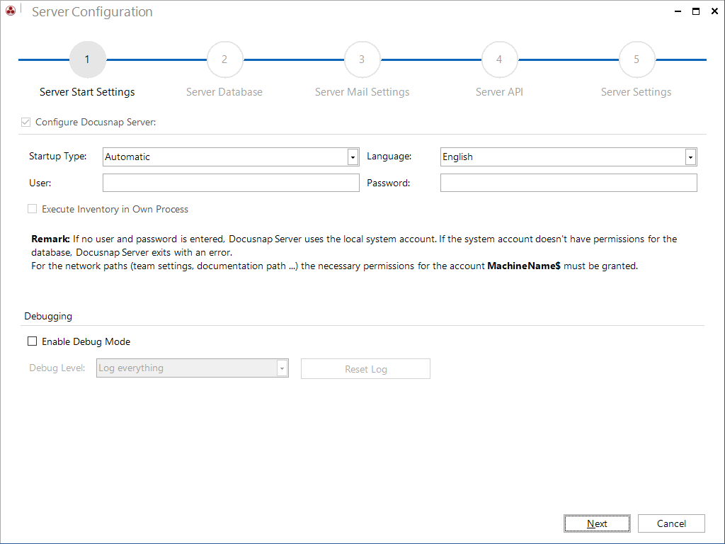 Docusnap-Configuration-Server-Start-Settings Docusnap-Configuration-Server-Start-Settings