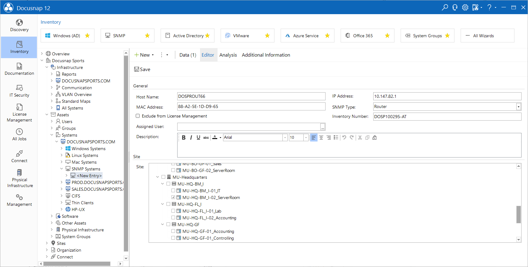 Docusnap Data Explorer New SNMP Docusnap Data Explorer New SNMP