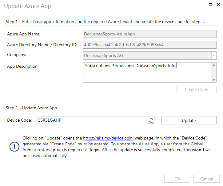 Docusnap Azure App Update Docusnap Azure App Update