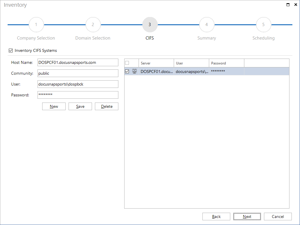 Docusnap Inventory CIFS Docusnap Inventory CIFS