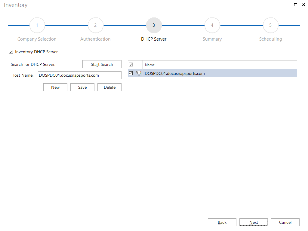 Docusnap Inventory DHCP Server Docusnap Inventory DHCP Server