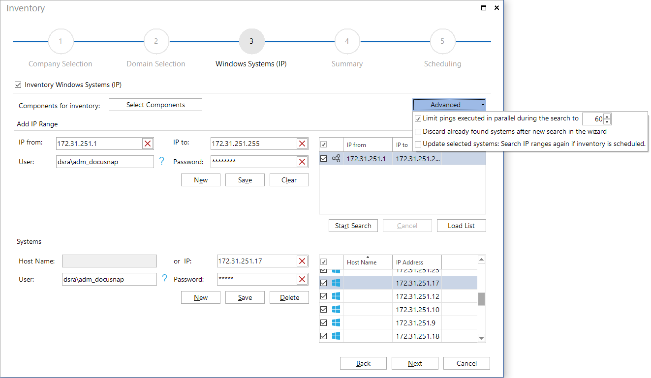 Docusnap Inventory Windows Systems IP Segments Docusnap Inventory Windows Systems IP Segments