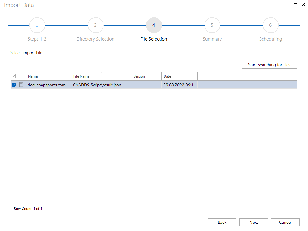 Docusnap Skript ADDS Import Docusnap Skript ADDS Import