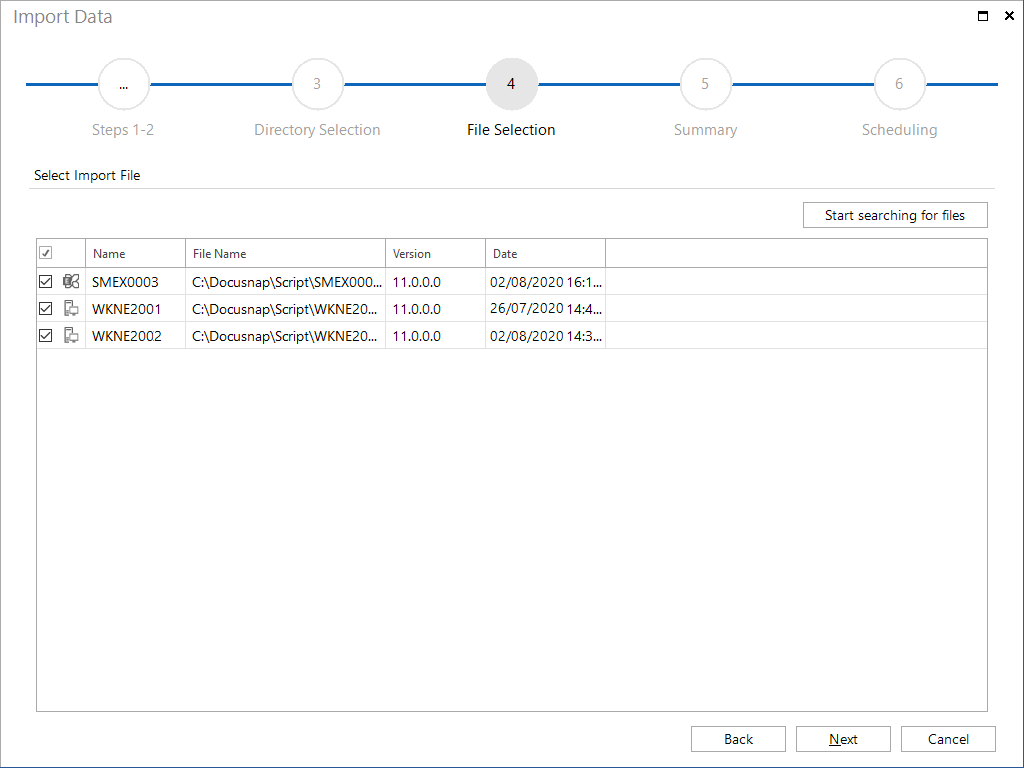 Docusnap Import Script Files File Selection
