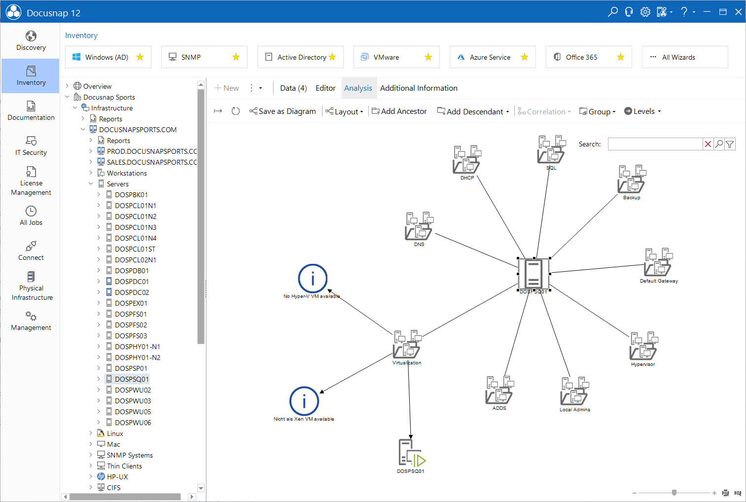 Docusnap IT Correlation Analysis Docusnap IT Correlation Analysis